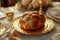 Elegant table setting with traditional braided bread