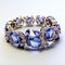 Elegant Tanzanite And Diamond Bracelet With Realistic Watercolor Rendering