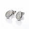 Elegant Tear Shaped Silver Cufflinks With Diamond - Lee Broom Style