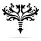 Elegant text divider design in stylized fancy fleur-de-lis symbol