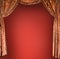 Elegant theater gold curtains