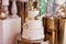 Elegant three tier wedding cake