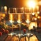 Elegant Toast: Three Glasses of Champagne on a Wooden Table