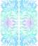 Elegant tribal intricate ornament, blue cyan turquoise gradient color outline, isolated white background.