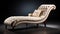 Elegant Upholstered Chaise Chair: Polished Craftsmanship In Neoclassical Style