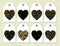 Elegant vector tags with hearts