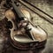 Elegant Vintage Violin, Timeless Beauty in Musical Instrument. Classical music background. AI generated