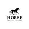 Elegant walking horse logo template