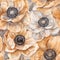 Elegant Watercolor Anemone Flowers Seamless Pattern