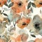 Elegant Watercolor Floral Pattern with Autumn Hues