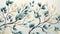 Elegant watercolor leaves and branches forming a seamless pattern on a light, airy background