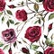 Elegant Watercolor Roses Seamless Pattern for Design