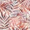 Elegant Watercolor Tropical Leaves in Warm Tones