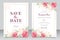 Elegant wedding card template with beautiful floral frame multi purpose