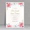 Elegant wedding card theme with floral frame watercolor