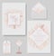 Elegant wedding cards consist of various kinds of flowers