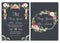 Elegant wedding cards consist of various kinds of flowers