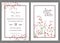 Elegant wedding cards consist of various kinds of flowers