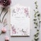 Elegant wedding invitation design with watercolor aesthetic