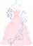 Elegant wedding mannequin dress hand drawing illustration vector