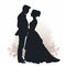 Elegant Wedding Silhouette: Romantic Realism In Vector Style