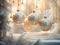 Elegant White Christmas Balls Adorned with Glistening Gold