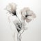 Elegant White Floral Artwork With Minimalist And Abstract Shapes