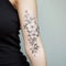 Elegant White Flower Tattoo Design For Women