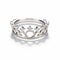 Elegant White Gold Crown Ring - Conceptual Elegance With A Pop Of Hallyu