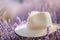 The Elegant White Hat and Lavender Symphony