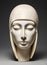 Elegant White Marble Female Head Sculpture - generative ai