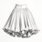 Elegant White Skirt: Detailed Penciling And Hyperrealistic Precision