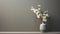 Elegant White Vase With Cherry Blossom Design - Tranquil Home Decor