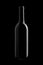 Elegant wine bottle in black background