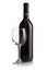 Elegant wine bottle and wine glass