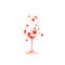 Elegant wine glass isolated