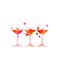 Elegant wine glasses isolated