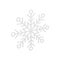 Elegant winter weather white snowflake realistic vector illustration. Luxury clean design