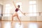 Elegant woman dancing in pointe shoes