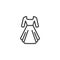 Elegant woman dress line icon