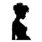 Elegant Woman in Silhouette: A Vision of Timeless Beauty