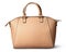 Elegant women beige bag rear view