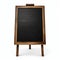 Elegant Wooden Frame Blackboard for Restaurant Menu. Generative ai