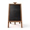 Elegant Wooden Frame Blackboard for Restaurant Menu. Generative ai