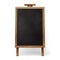 Elegant Wooden Frame Blackboard for Restaurant Menu. Generative ai