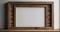 Elegant wooden frame, perfect for a blank canvas