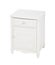 Elegant wooden nightstand isolated over white.