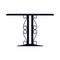 Elegant wrought iron table icon