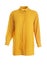 Elegant yellow shirt on mannequin against white background. Women`s clothes