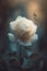 Elegantly Artistic White Rose Amidst Dreamy Bokeh